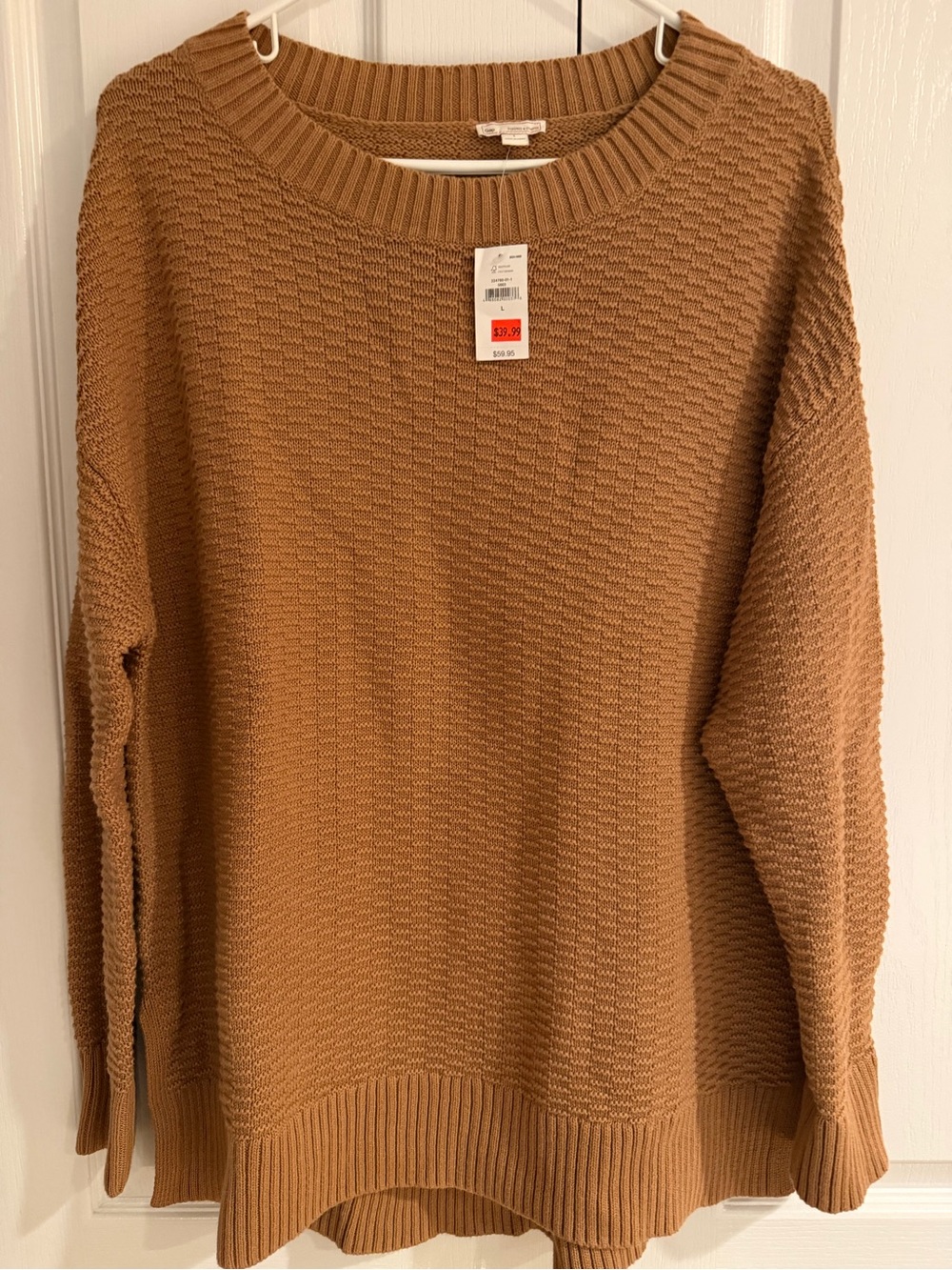 GAP Women's Crewneck Sweater in Camel Brown